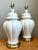 Metal Vintage Crackle Glaze Ceramic Table Lamps - Pair For Sale - Image 7 of 12