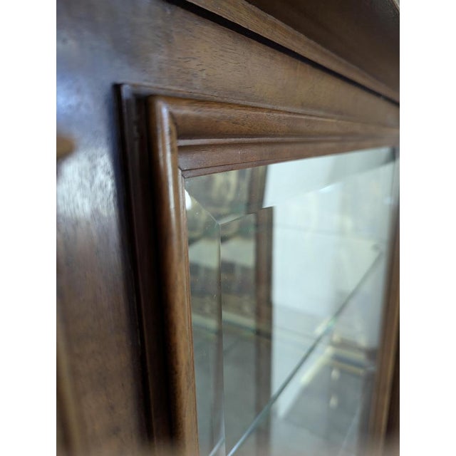 Brown Renaissance Walnut Silverware with Beveled Glass For Sale - Image 8 of 14