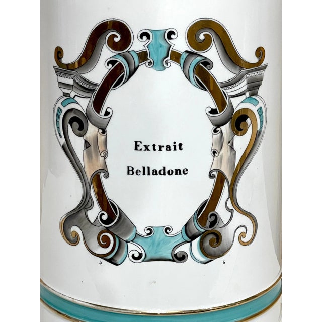 Large French Old Paris Apothecary 'Extrait Belladone' Jar, Now as a Lamp For Sale - Image 10 of 10