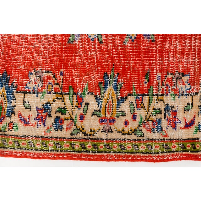 Textile Oushak Anatolian Floral Carpet For Sale - Image 7 of 10