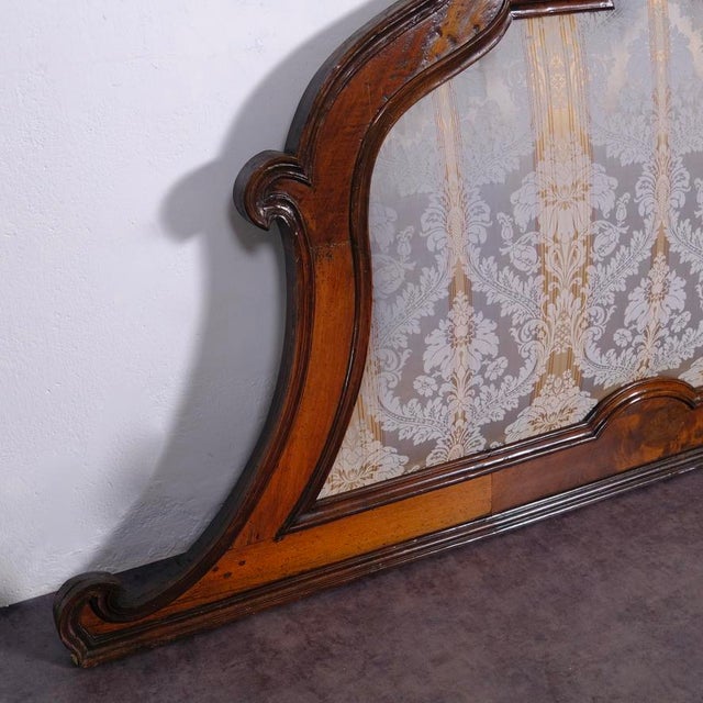 Antique Padded Wooden Double Bed Headboard, 1890s For Sale - Image 15 of 18