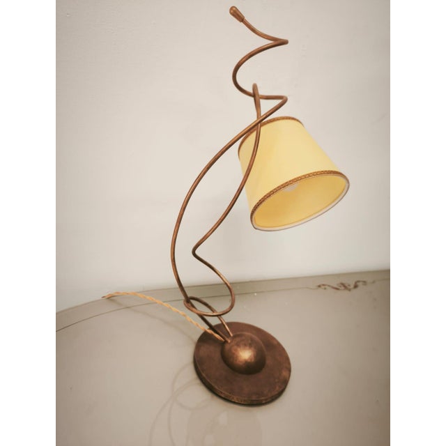 Vintage Lamp with Parchment Shade, 1980s For Sale - Image 6 of 11