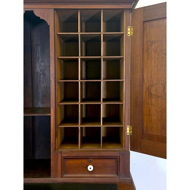 Wood 1860s Federal Walnut Postmaster's Desk For Sale - Image 7 of 16