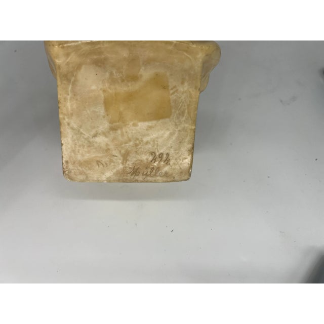 19th Century, Art Nouveau Carved Marble Bust of a Lady - Signed Miller For Sale - Image 4 of 5