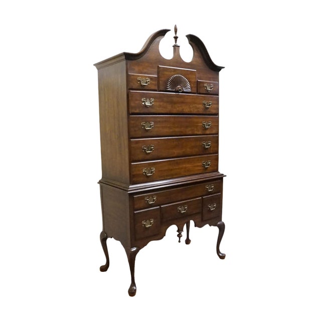 Traditional Pennsylvania House Solid Cherry Traditional Style 42" Pediment Highboy Chest For Sale - Image 3 of 9