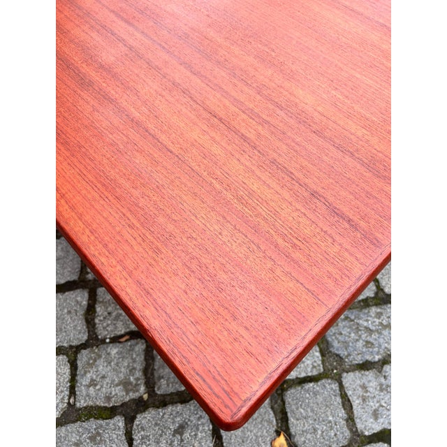 Wood Extendable Teak Dining Table by Henning Kjearnulf For Sale - Image 7 of 9