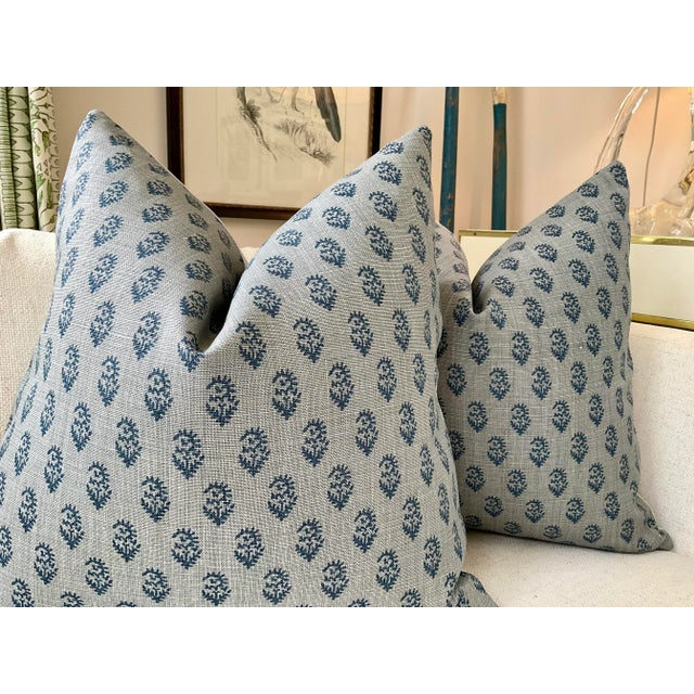 Peter Dunham Peter Dunham Rajmata Indoor/Outdoor Down-Filled Pillows - a Pair For Sale - Image 4 of 4