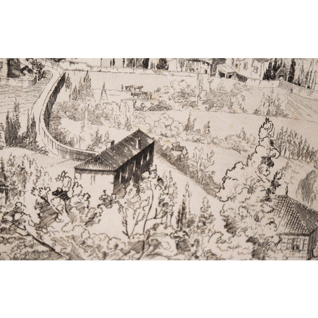 Vintage Etching - Cathedral of Notre Dame and the Chapel of St. Michel, 1928 by John Taylor Arms For Sale - Image 4 of 8