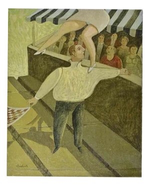 Alberto Gallerati, A Complicated Question of Balance, Oil on Canvas, 1970s