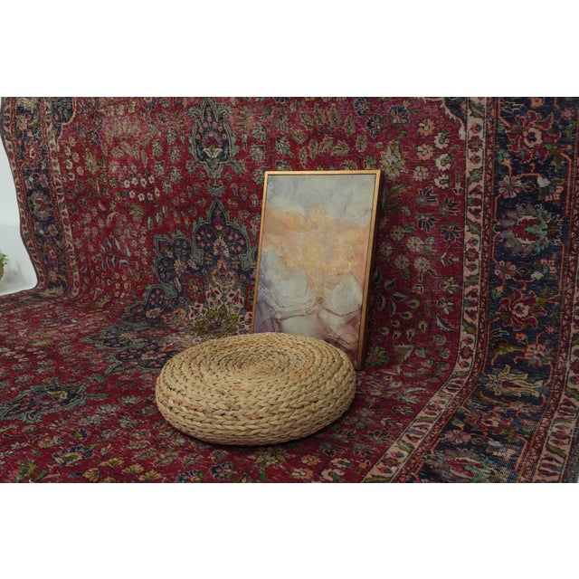 1970s Vintage Persian Handmade Wool 10x13 Red Area Rug For Sale - Image 13 of 13
