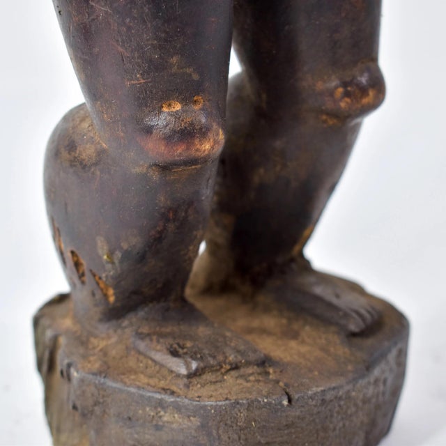 Brown Early 20th Century Baule Standing Figure Côte d'Ivoire For Sale - Image 8 of 17