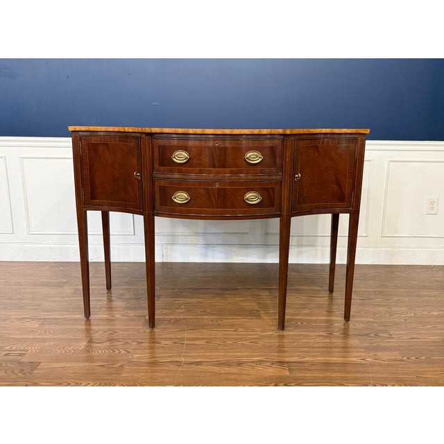 Hepplewhite 56” Hepplewhite Sideboard by Leighton Hall - Showroom Sample For Sale - Image 3 of 13