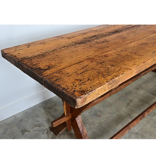 Wood French 19th Century Alpine Pine & Oak Cheesemaker 's Table For Sale - Image 7 of 12