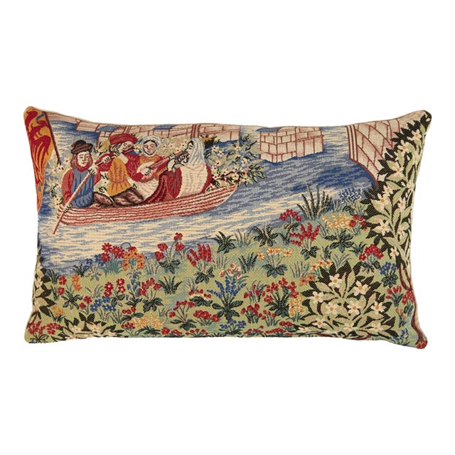 Musicians at Camelot Tapestry Cushion With Feather Filler - 30x55cm For Sale
