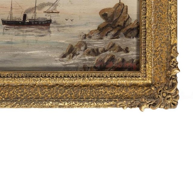 European School Artist, Seascape, 1908, Oil Painting For Sale - Image 5 of 6
