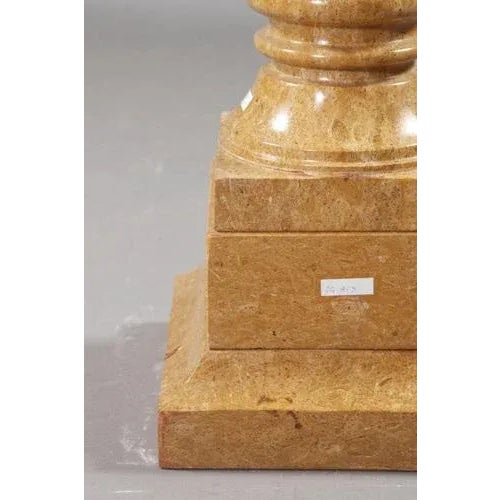 20th Century Beige Marble Crater Vase For Sale - Image 5 of 9