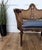 Louis XV Italian Carved Wood and Cane Back Armchair, 1960s For Sale - Image 3 of 9