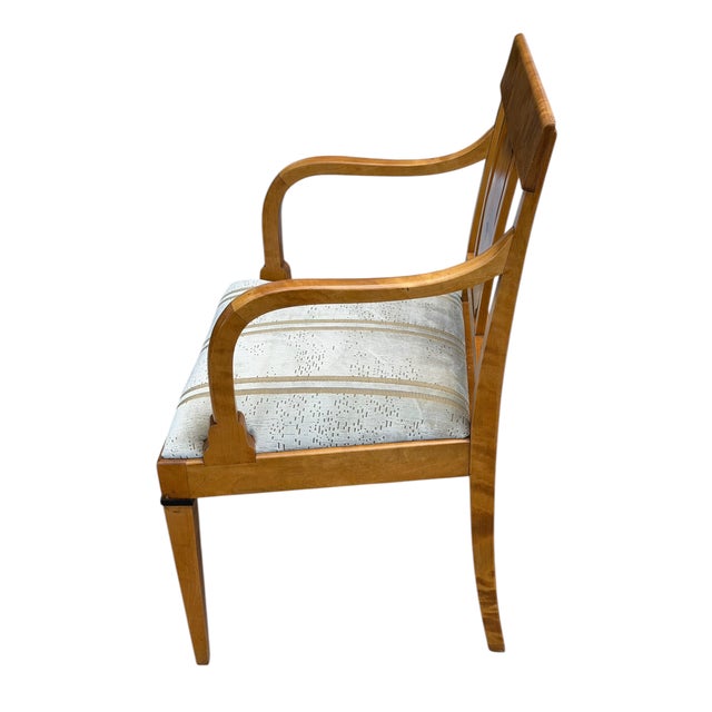 Pair of Antique Austrian Biedermeier Style Arm Chairs For Sale In Los Angeles - Image 6 of 8