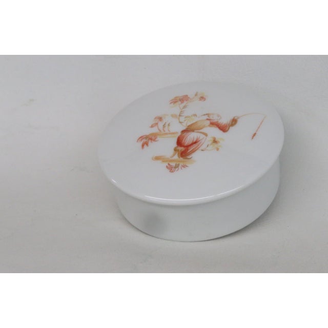 Giraud Limoges France Chinoiserie Trinket Box Porcelain Vanity Container 4855b For Sale - Image 12 of 15