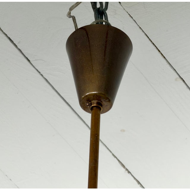 Metal Angelo Lelii "12697" Ceiling Lamp for Arredoluce, 1958 For Sale - Image 7 of 12