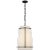 Callaway Medium Hanging Shade in Bronze with Linen Shade and Frosted Acrylic Diffuser Designer: Carrier and Company...