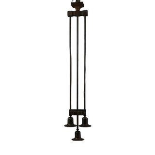 Art Deco Haning Light in Brass & Metal For Sale