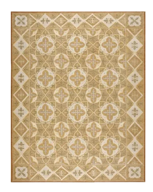 Contemporaneity Neutral Color Handwoven Wool With Silk Highlights Flat Weave Needlepoint Carpet
