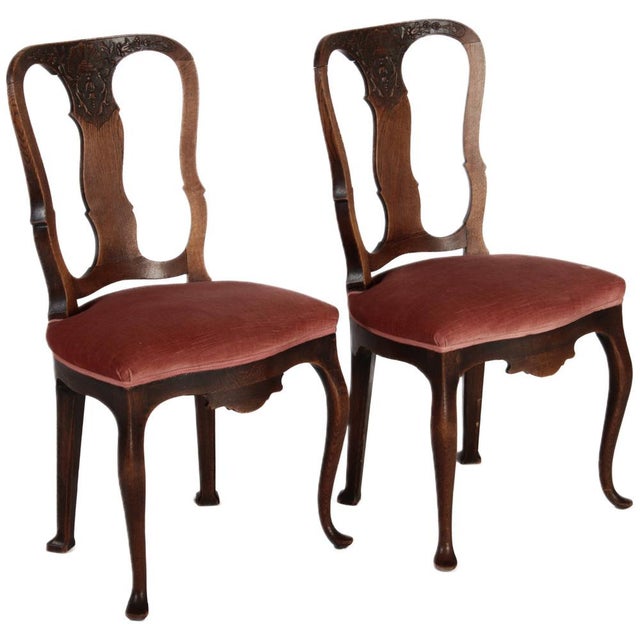 Rococo Antique Chairs, 1860, Set of 2 For Sale - Image 3 of 14
