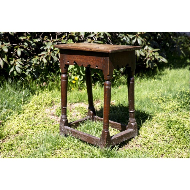 Antique English Rectangular Oak Joint Stool For Sale In New York - Image 6 of 8