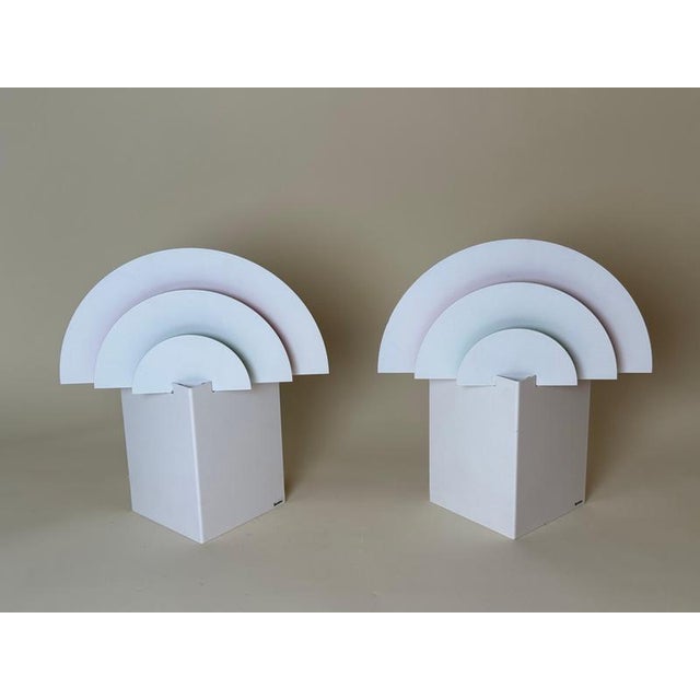 Blue Swedish No Neon Wall Lights attributed to Olle Andersson for Boréns, 1980s, Set of 2 For Sale - Image 8 of 18