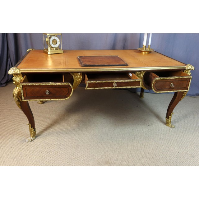 Large Louis XV Style Desk, 1890s For Sale - Image 12 of 16