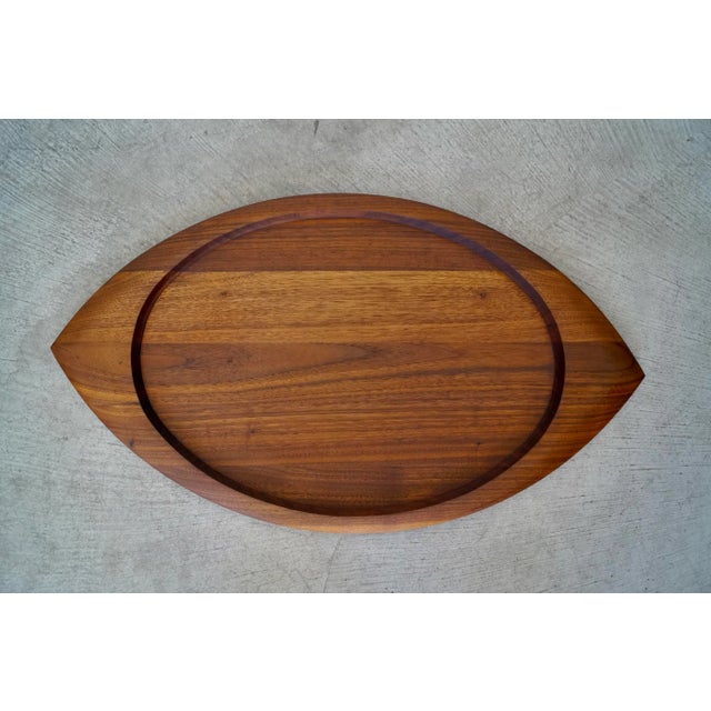 Vintage 1960's Mid century Modern walnut tray. Made of solid walnut, and has been refinished. It's beautiful, and shows...