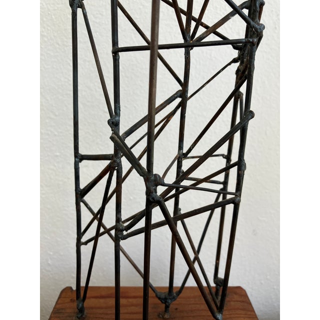 Vintage Minimalist Brutalist Skeletal Tower Sculpture, Unsigned, Circa 1970s For Sale - Image 9 of 11