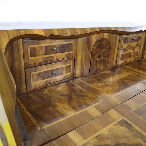 Inlaid Wooden Secretaire with Four Drawers and Internal Compartments For Sale - Image 15 of 18