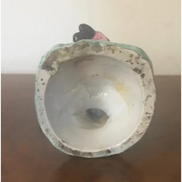 Antique Early 19th Century English Regency Staffordshire Pearlware Figure of a Young Shepherdess with Her Sheep For Sale - Image 12 of 13