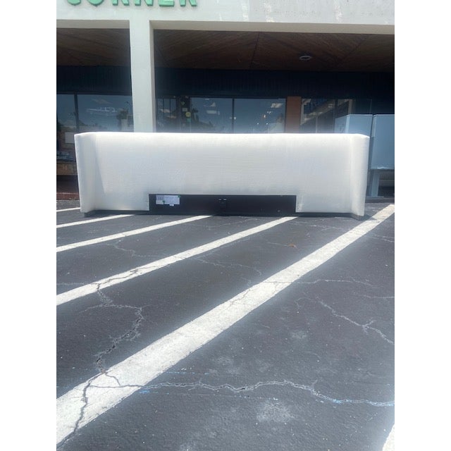 Restoration Hardware Restoration Hardware Alessa Fabric Extended Shelter Platform King Size Bed For Sale - Image 4 of 8