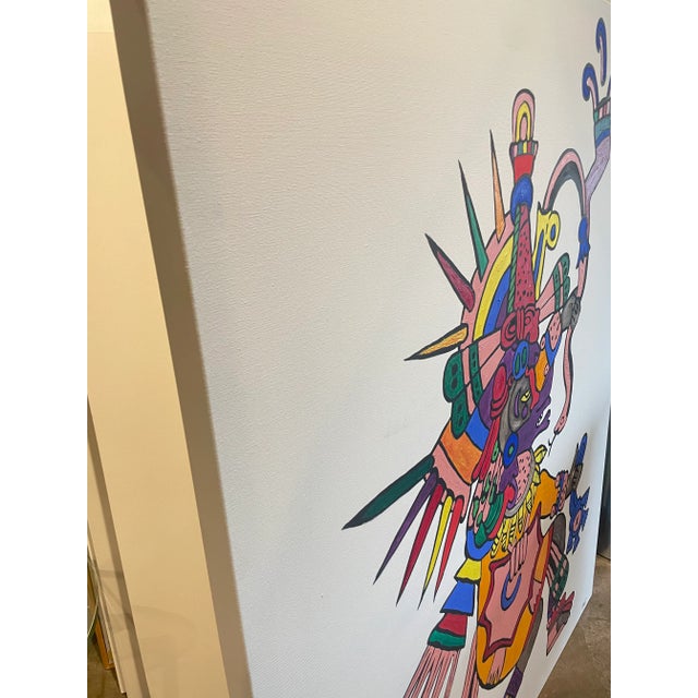 Mexican "Quetzalcóatl #1" Contemporary Mexican Figurative Oil Painting For Sale - Image 3 of 5