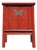 Antique Chinese Asian Red Lacquer Butterfly Cabinet ~ Wedding Storage Chest For Sale