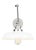 2020s Chapman & Myers by Visual Comfort Studio Wellfleet Double Arm Wide Task Sconce, Matte White & Polished Nickel For Sale - Image 5 of 5