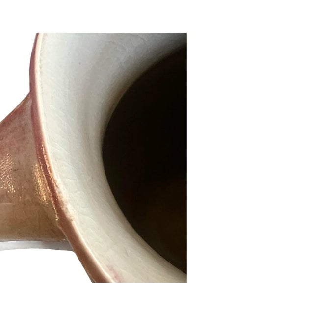 Mid Century Modern Pitcher Carafe Vintage Ceramic Large Studio Pottery Drip Glaze Stoneware For Sale - Image 10 of 12