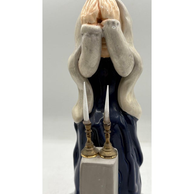 Signed Jose Riva Mid-Century Modern Israeli Judaica Ceramic Sculpture For Sale In Portland, ME - Image 6 of 9