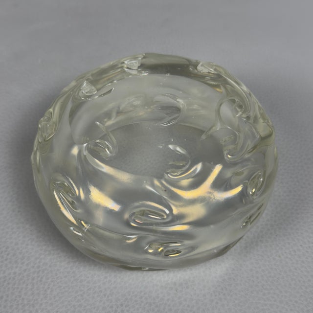 Antique Iridescent Murano Glass Torchon Dressing Table Set by Ercole Barovier for Barovier & Toso, 1940s, Set of 3 For Sale - Image 10 of 18