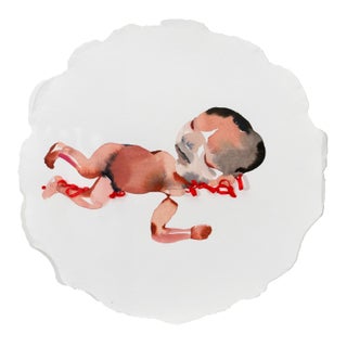 Original Jennifer Poon Watercolor, Untitled (Spot 4), Ca 2008 For Sale