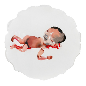 Original Jennifer Poon Watercolor, Untitled (Spot 4), Ca 2008