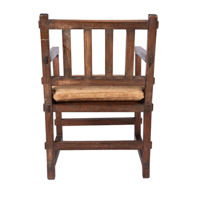 Early 20th Century Arts & Crafts Upholstered Seat Armchair by the Tobey Furniture Company, 1902 For Sale - Image 5 of 13