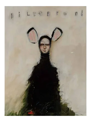 Hildebrand, Abstract Figurative, Animal-Human, 2015, Soft Background Oil on Canvas