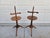 American Vintage Wooden Spindle Adjustable Floor Candle Stands For Sale - Image 3 of 15