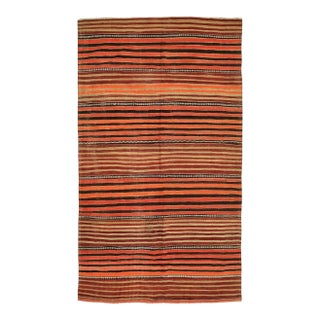 Mid 20th Century Striped Turkish Vintage Kilim Rug For Sale