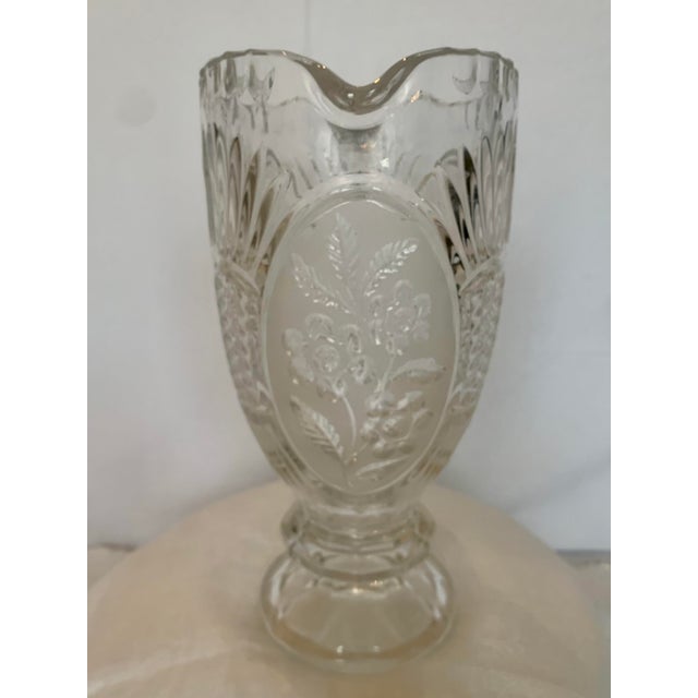 Transparent Vintage Zajecar Crystal Pitcher For Sale - Image 8 of 9
