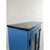 Modern Farmhouse Blue Solid Pin With Silver-Tone Mesh Doors Server or Cabinet For Sale - Image 9 of 13
